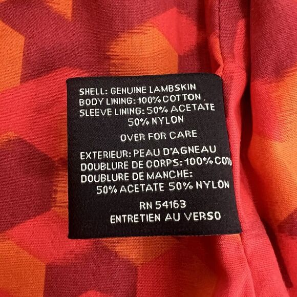 Cole Haan Lamb Leather Moto Jacket Zip Front Collarless Tan Nude Brown Women’s M - Picture 10 of 12